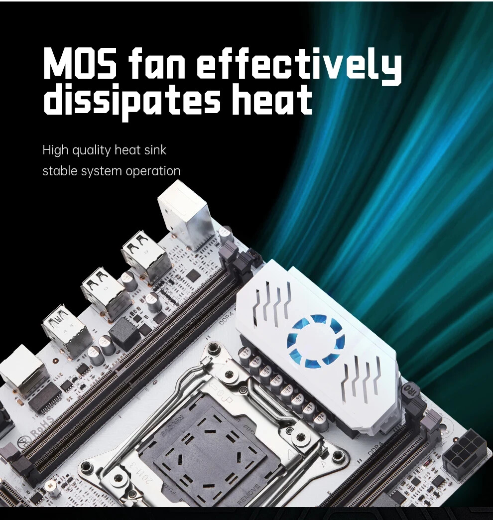 QIYIDA X99 Motherboard D4 LGA 2011-3 with Slot DDR4 Max 128GB