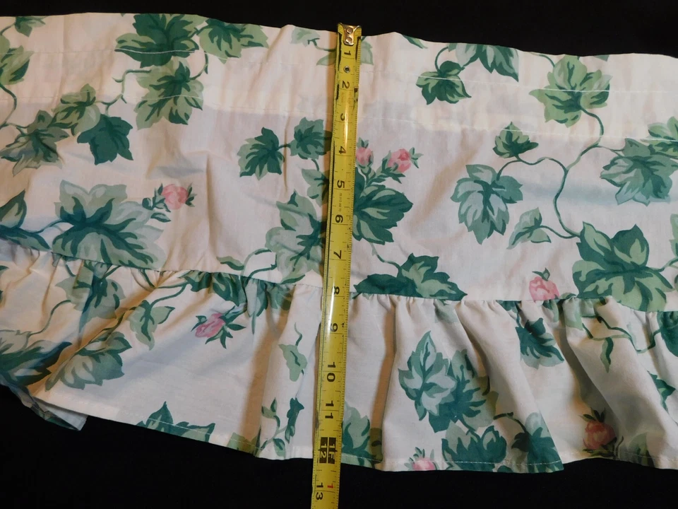 DE COLECCIÓN HIEDRA VID CORTINA PANEL CENEFA VOLANTE COCINA 70" ROSA FLOR HECHO EN EE. UU. Foto 4 de 4