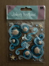 Jolee’s Sea Flourishes Shells Starfish Scrapbook Stickers 