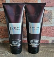 bath and body works men's collection black tie body cream set of 2