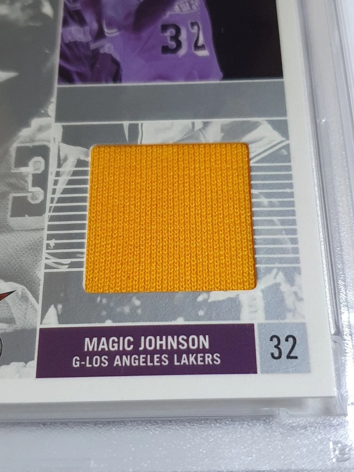 2002 SP Game Used Magic Johnson #PATCH Game Worn Jersey - PSA 9 (POP 11) - Image 2 of 3