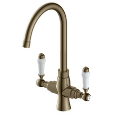 Blanco Victus Antique Brass Kitchen Faucet 524285 Twin Lever Kitchen Mixer Tap