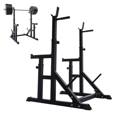 Home Gym Fitness Adjustable Squat Rack Bench Press Weight Lifting Barbell Stand.