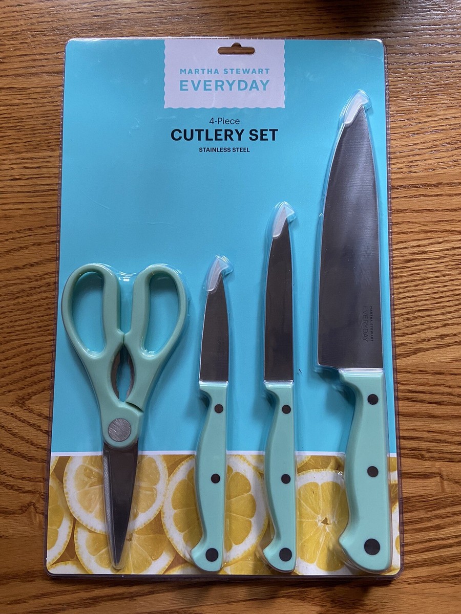 Martha Stewart 4 Piece Cutlery Set Knives Shears Chef Paring