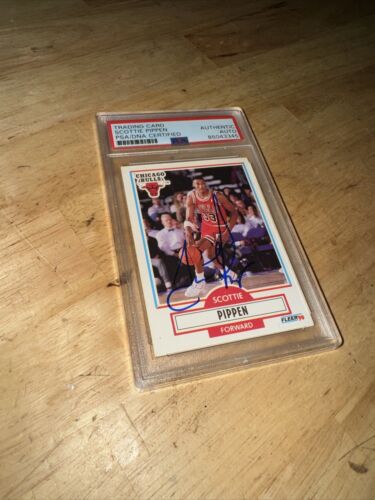 Scottie Pippen Autograph PSA Authentic Auto Chicago Bulls Slabbed Fleer 1990 - Picture 19 of 24