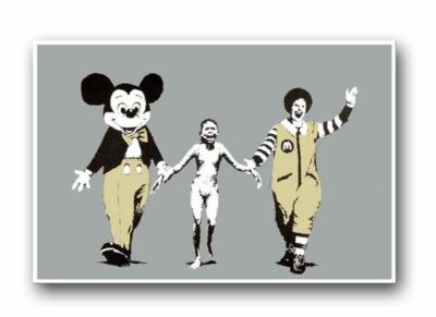BANKSY Ronald & Mickey Mouse CANVAS ART PRINT 16