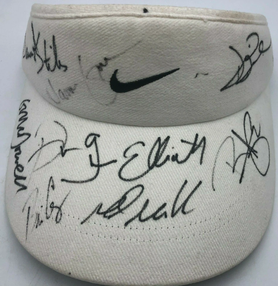 Warren Moon David Duval Mark Mulder Autograph Golf Visor Hat PSA DNA Multi Sign - Image 2 of 4