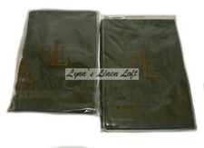 RALPH LAUREN Rutherford Park Green KING DESIGNER SHAMS NEW 1ST QUALITY