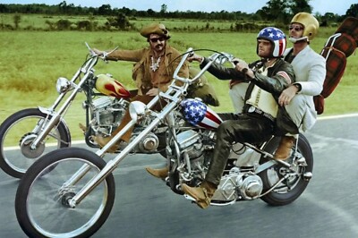 Easy Rider Fonda Hopper Nicholson on Harley Motorcycle POSTER 24 X 36 INCH Nice!