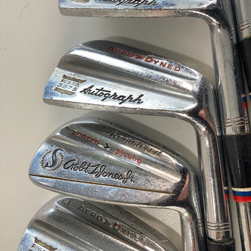 Vintage Spalding Top Flite AeroDyned Blades Iron Set Leather