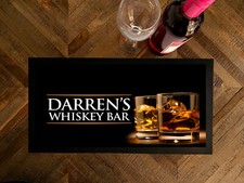 Personalised Whiskey bar runner mat - Pubs & Cocktail Bars