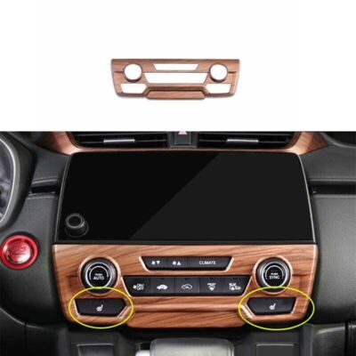 Control Frame For Honda CRV CR-V 2017-2021 DX Wood Grain Console Trim AC Button