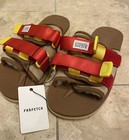 Suicoke Slide Leather Moto Red Beige 8 sandal slipper flip flop sheepskin — photo 1