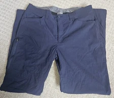 Eddie Bauer Mens Fleece Lined Tech Pant~Blue~Suze 36×32~Warm ~Travel~Comfy