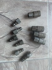 3/8" NPT Steel Quick Connect Air Hose Coupler Lot of 10, Four Female Six Male