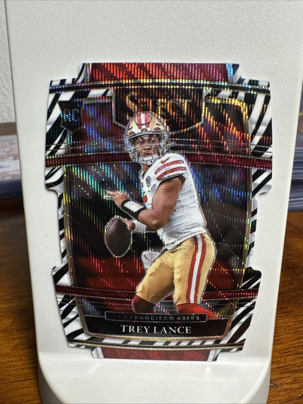 Trey Lance 2021 Select Concourse Level Die Cut Zebra Prizm Rookie SSP RC