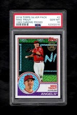 2018 Topps Silver Pack #2 MIKE TROUT 1983 Chrome Promo PSA 10 GEM MINT 