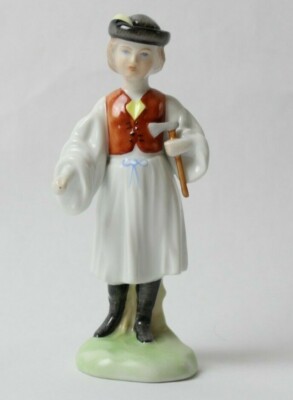 Herend Hungary Porcelain Hand Painted Boy Figurine with Axe (5503