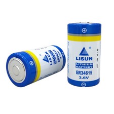 2PCS ER34615 3.6V 19000mAh D Size Battery for CNC Machine without Plug