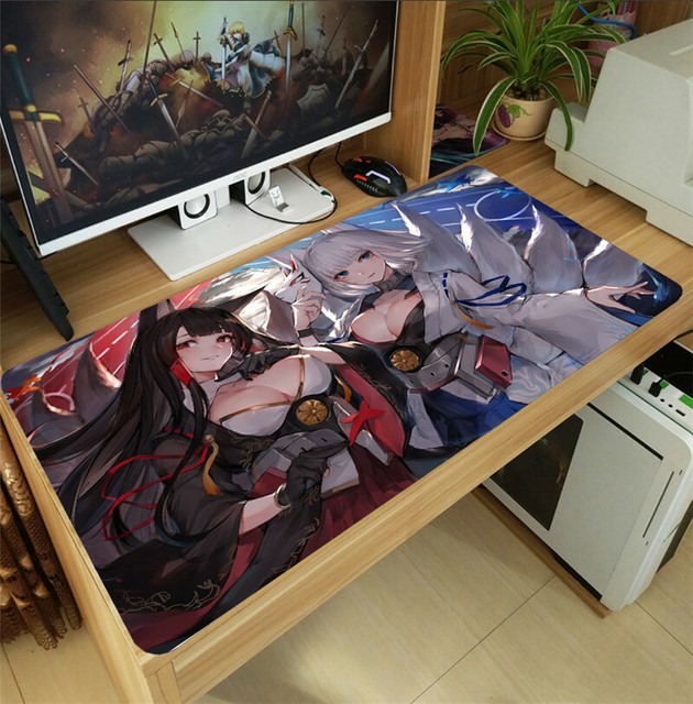 Anime Azur Lane Akagi Kaga Large Mouse Pad Mat Gaming Playmat Mice Pad