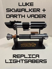 Luke Skywalker and Darth Vader Inspired Lightsaber Replica with Stand, Star Wars