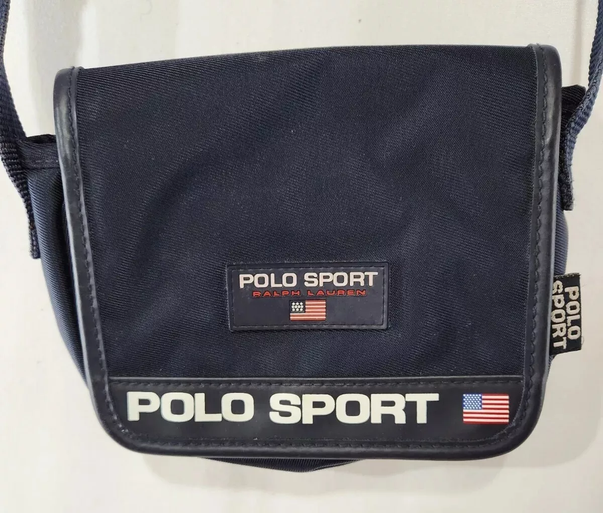 Functional RALPH LAUREN POLO SPORT Navy Blue Small Crossbody