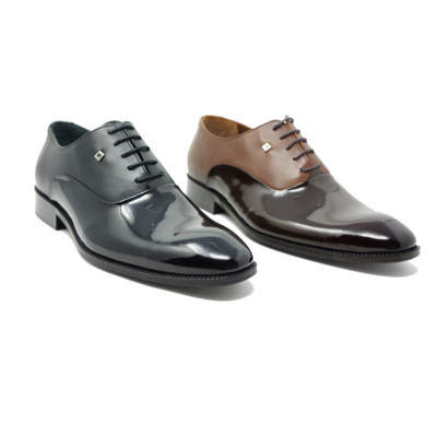 Men's 100% Genuine Leather Oxford Tuxedo Dress Shoes Handmade By Paul  Branco