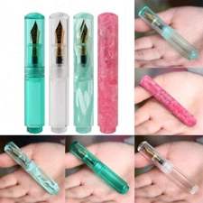 MAJOHN Wancai Acrylic Mini Pocket Fountain Pen Fine Nib 0.5mm Dropper Writing #M