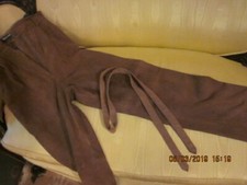 VINTAGE special ULTRA SOFT WOMAN'S TAUPE SUEDE PANTS size 12 SALE