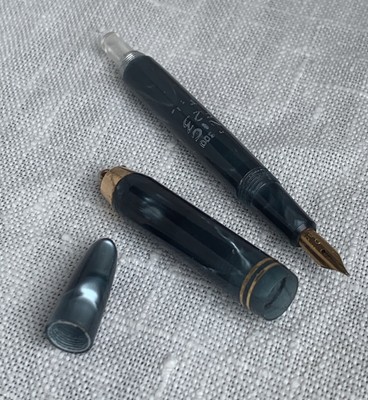 Stylo Plume Ancien En Or Massif 18k Et Bakélite - Vers 1930 - Rare Gold Pen
