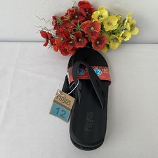 Flojos Men's Memory Foam Sandals, Black, Size 12, NWT
