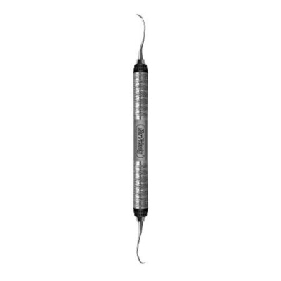 HU-FRIEDY #1/2 RIGID LANGER CURETTE #7 SATIN STEEL COLOURS HANDLE (x4)