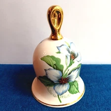 Vintage BELL Royal Worcester Palissy Collectible 4.5” Flower Ontario Trillium