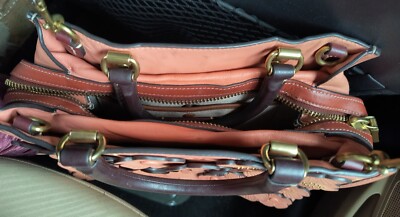 Coach 2way handbag Rogue 25 with Tea Rose C8510 Coral H19.5×W25