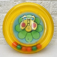 VTG‼ 1975 Gabriel Busy Bubble Butterfly Spinning Ball Baby Toddler Toy • GUC‼