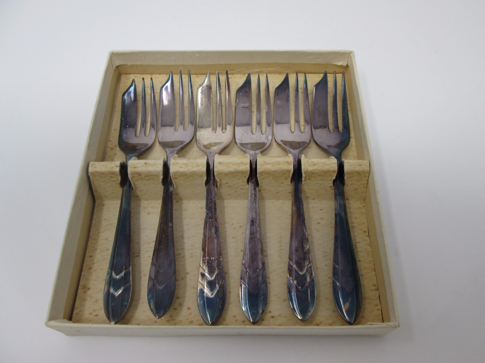 Maurice Stables England Loxley Pastry Fork Setting Qty 6 Nickel