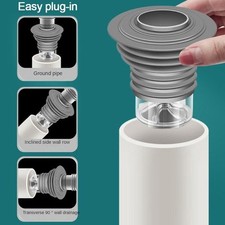 Water Pipe Stopper for Kitchen and Balcony Fast Drainage Easy to Install