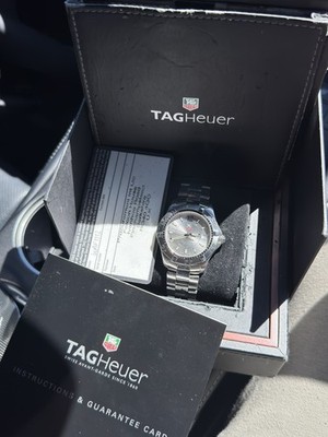 Tag Heuer Aquaracer WAF1112 39mm Silver/Grey Dial Stainless Steel Full Set Boxed