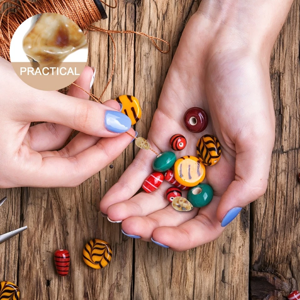 Lot de 50 perles en forme de tête de mort, breloques pour colliers, bracelets, - Photo 2/4