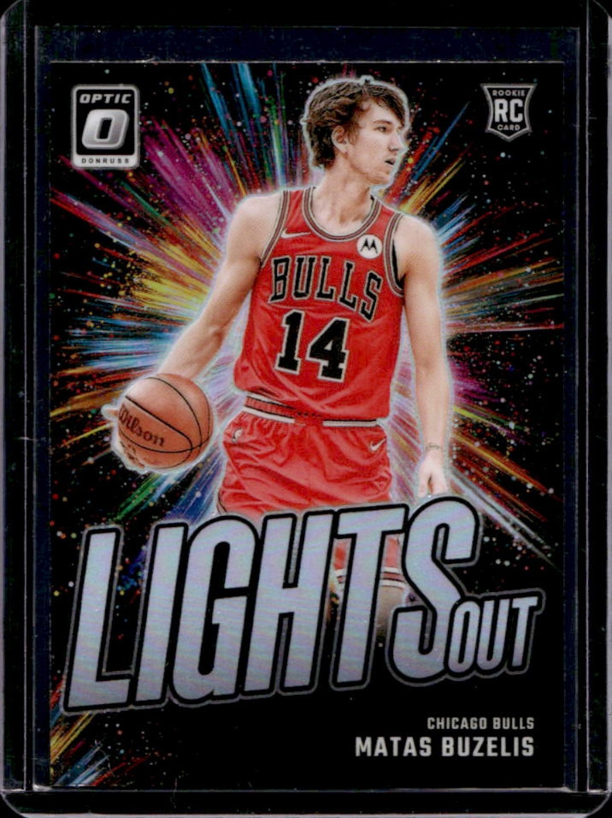 2024-25 Donruss Optic Matas Buzelis Lights Out RC Rookie #6 Bulls