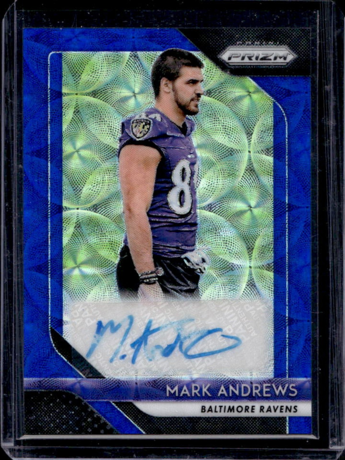 2018 Prizm Mark Andrews Rookie Auto Blue Scope Rookie RC #35/99 Ravens