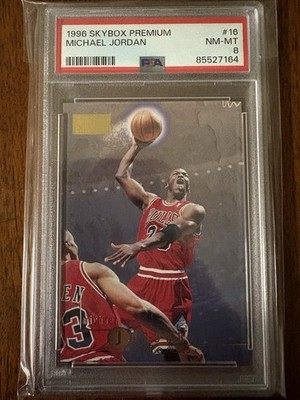 1996-97 Skybox Premium - Michael Jordan #16 - PSA 8