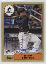 2022 Topps Update 1987 Topps Baseball Auto Nick Fortes #87BA-NF Auto 15x0
