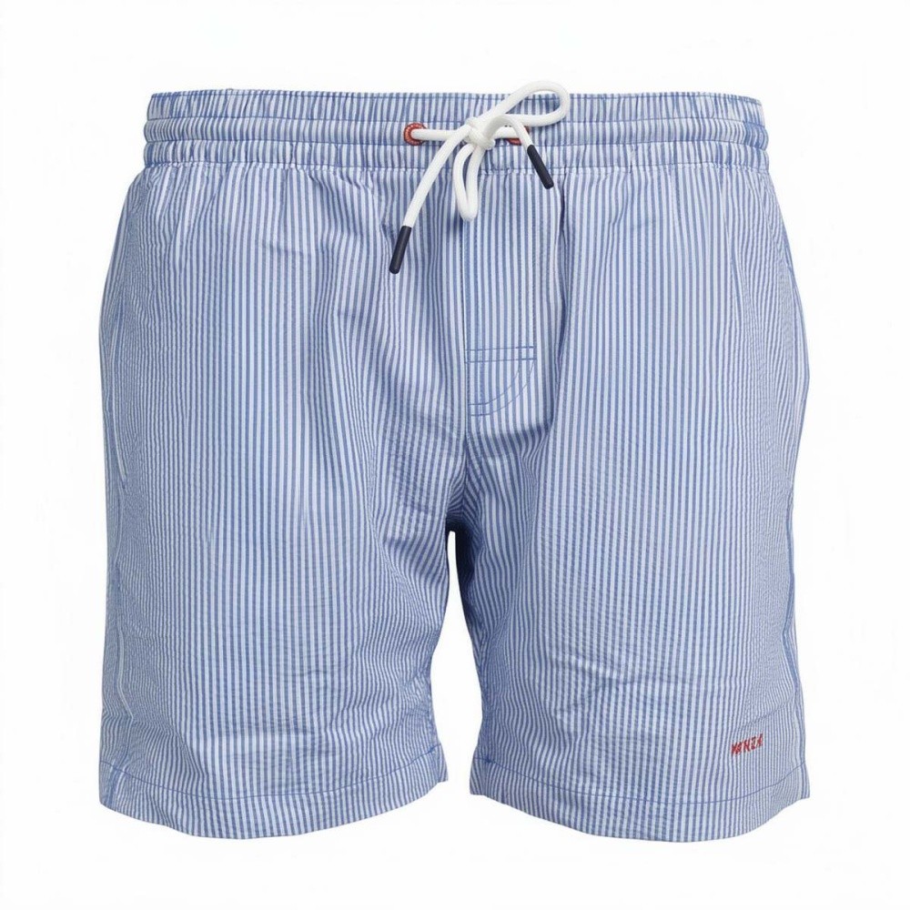 New Zealand Auckland NZA Mens Swim Shorts Striped Blue White 26CN655