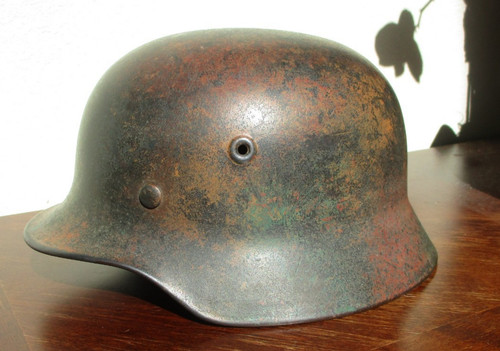 WWII GERMAN HELMET CAMMO NORMANDY
