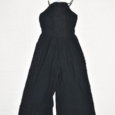 NEW American Eagle Women Jumper Stretch Sleeveless Solid Polyester Black Size XS