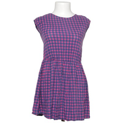 United Colors of Benetton, Kleid, Größe: S, Blau/Pink, Karo, Damen #zZY