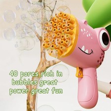 40 Hole Electric Dinosaur Bubble Handheld Bubble Machine without Bubble Water 