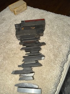 Lot of 23 Lathe Tool Bits Cobalt Red Cut Morse Machinist