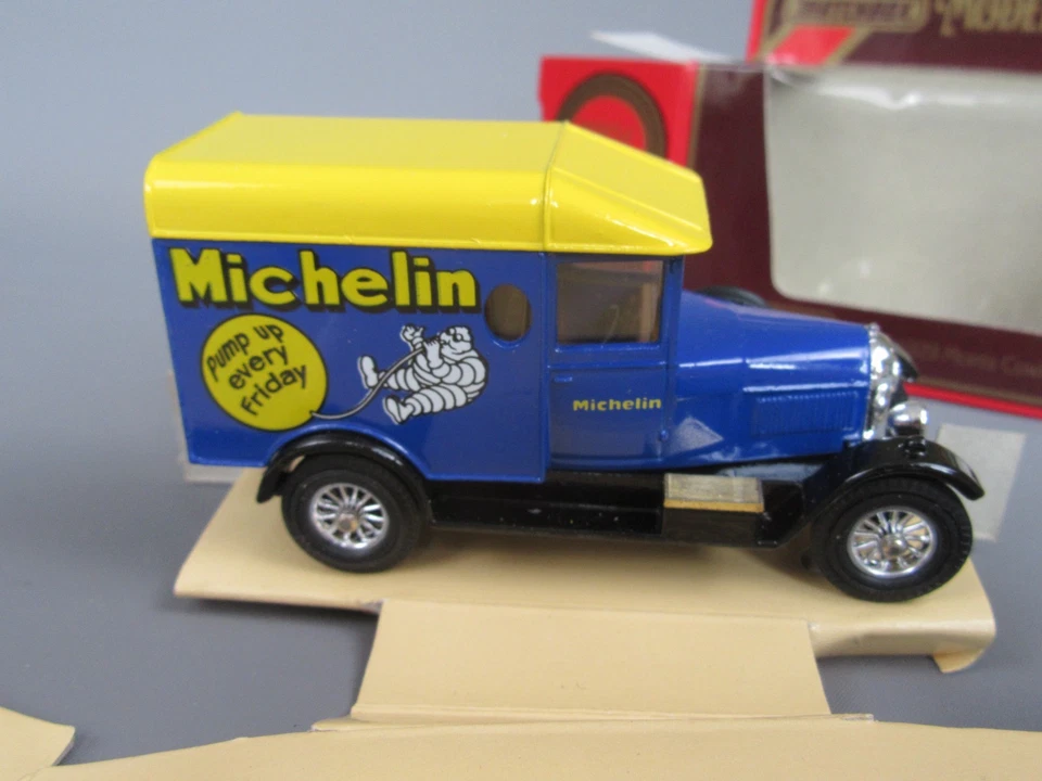 C975 Matchbox Y-19 Morris Cowley Van 1929 Michelin Blau In Box Vintage - Bild 4 von 4